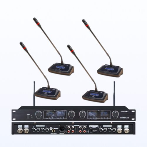 Paket BK-12 Mic Meja Wireless AUDERPRO AP-949WMT Frekuensi UHF Digital – Tanpa System Chairman