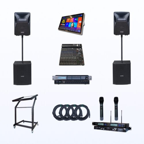 Paket BKP9 Sound System Karaoke Professional Speaker Aktif PEAVEY + AUDERPRO