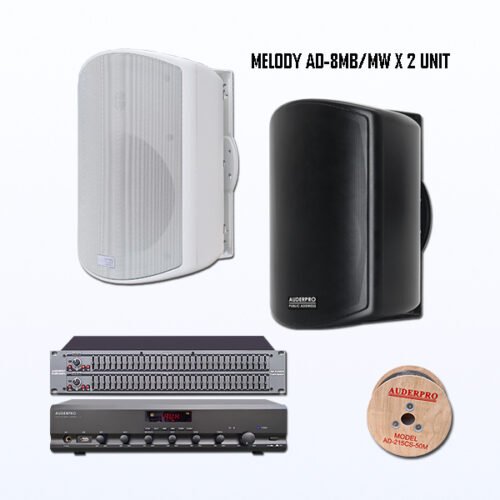 Paket BMD12 Sound System Softmusik Cafe Waterpark Kantor Hotel Pakai Speaker AUDERPRO MELODY