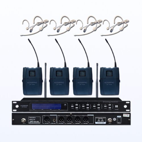 Microphone Wireless AUDERPRO AP-929WM-4A Digital 4 Unit Mic Headset Original Garansi 1 Tahun