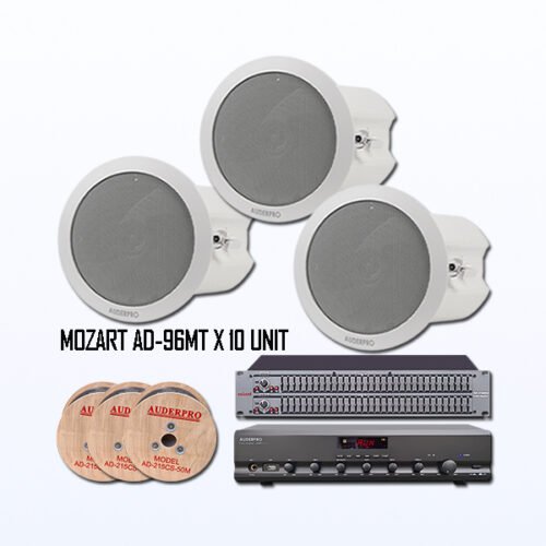 Paket BMT2 Sound System Softmusik Cafe Kantor Hotel Speaker Ceiling AUDERPRO MOZART AD-96MT