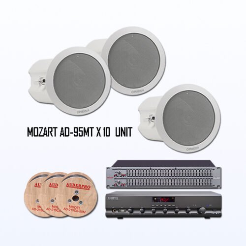 Paket BMT3 Sound System Softmusik Cafe Kantor Hotel Speaker Ceiling AUDERPRO MOZART AD-95MT