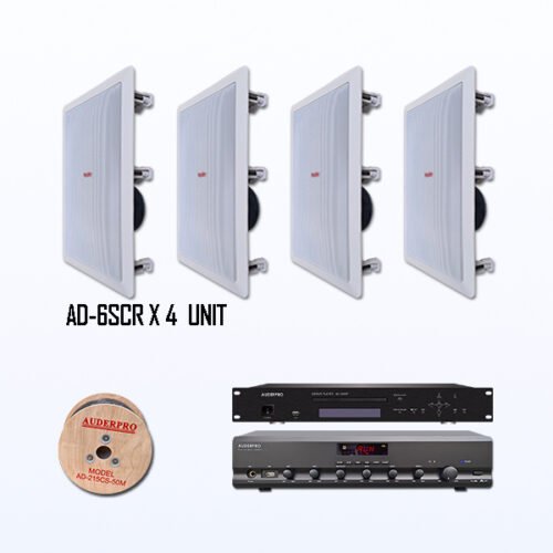 Paket BPR14 Sound System Softmusik Restoran Kantor Hotel Ceiling PREMIUM AUDERPRO AD-6SCR