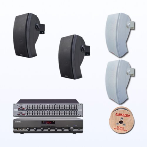 Paket BST11 Sound System Softmusik Kantor Hotel Cafe Pakai Speaker AUDERPRO SATELIT AD-430