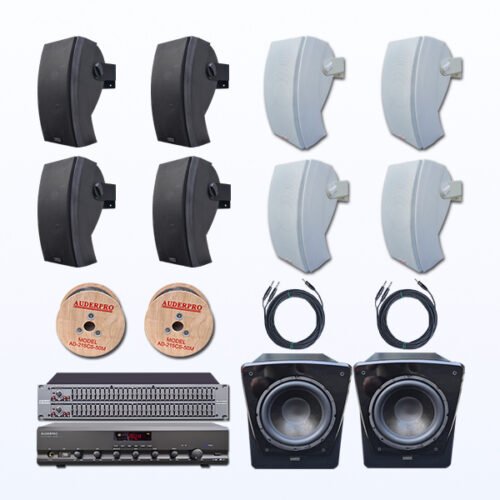 Paket BST3 Sound System Softmusik Hotel Cafe Pakai Speaker AUDERPRO SATELIT AD-430 + AP-112SA SK