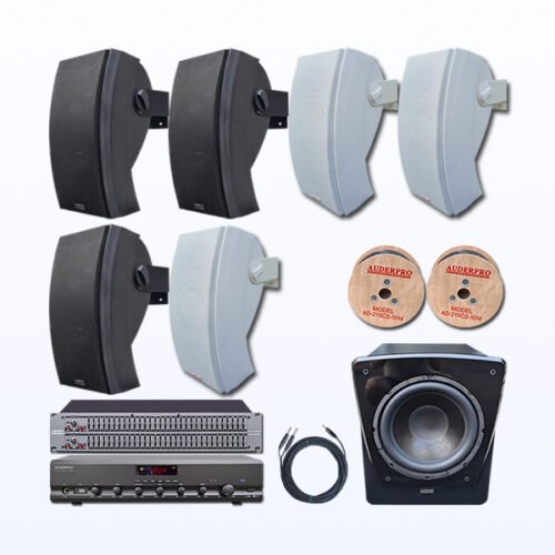 Paket BST4 Sound System Softmusik Hotel Cafe Pakai Speaker AUDERPRO SATELIT AD-430 + AP-112SA SK