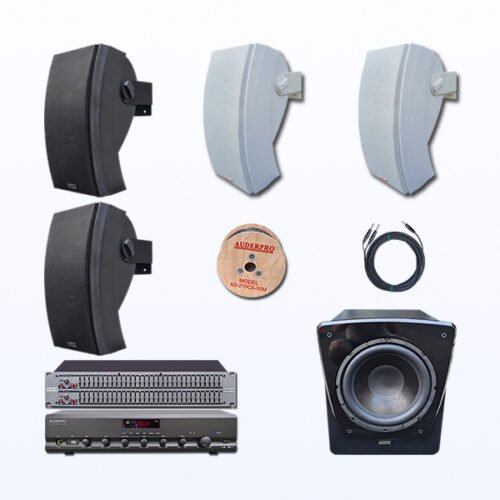 Paket BST5 Sound System Softmusik Hotel Cafe Pakai Speaker AUDERPRO SATELIT AD-430 + AP-112SA SK