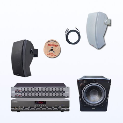 Paket BST6 Sound System Softmusik Hotel Cafe Pakai Speaker AUDERPRO SATELIT AD-430 + AP-112SA SK