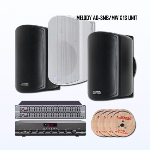 Paket BMD1 Sound System Softmusik Cafe Waterpark Kantor Hotel Pakai Speaker AUDERPRO MELODY