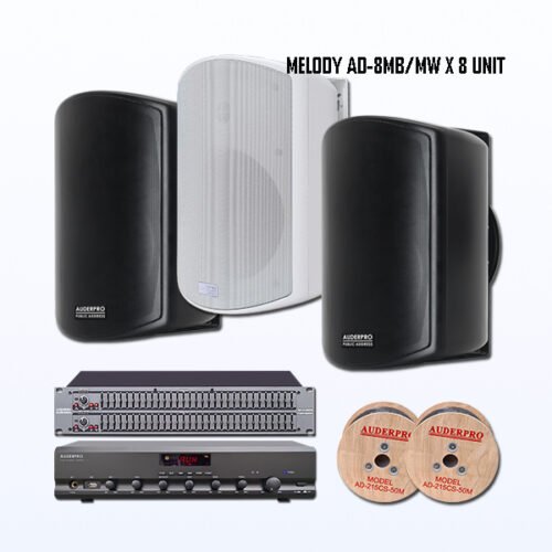 Paket BMD6 Sound System Softmusik Cafe Waterpark Kantor Hotel Pakai Speaker AUDERPRO MELODY