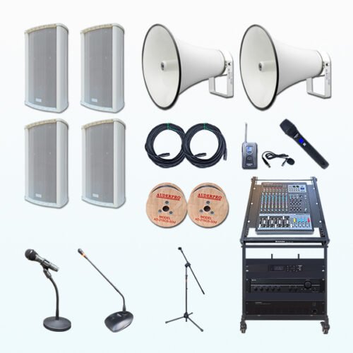 Paket BMK1 Tata Suara Audio Sound System MASJID KECIL Column Speaker AUDERPRO AD-62060CS