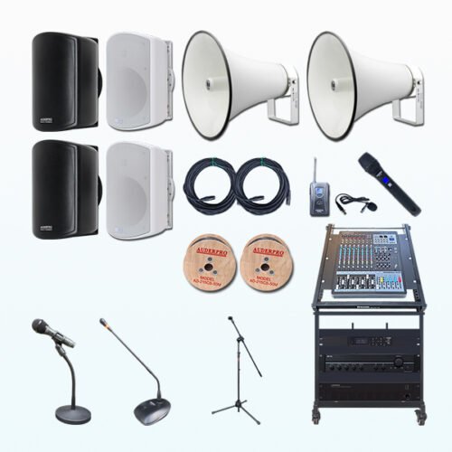 Paket BMK2 Tata Suara Audio Sound System MASJID KECIL Speaker Wall AUDERPRO AD-8MB-MW