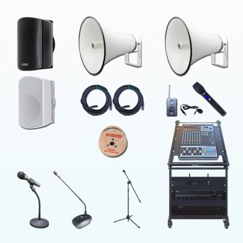 Paket BMK7 Tata Suara Audio Sound System MASJID KECIL Speaker Wall AUDERPRO AD-8MB-MW