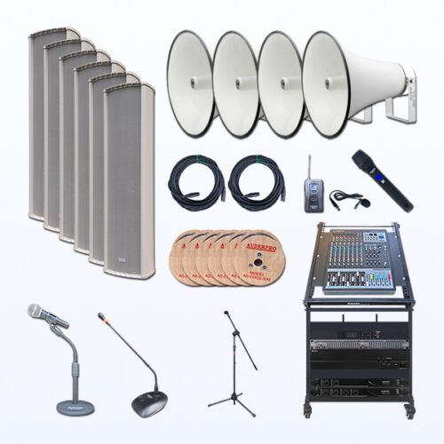 Paket BMS4 Tata Suara Audio Sound System MASJID SEDANG Column Speaker AUDERPRO AD-62180CS