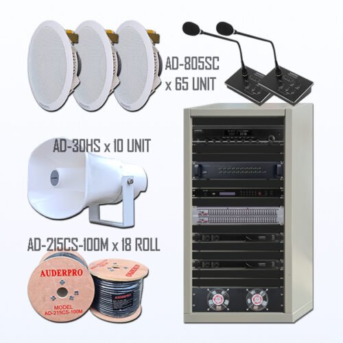Paket BPC-3 Audio Paging + BGM + Car Call Gedung Kantor Rumah Sakit AUDERPRO CAMBRIO 2 Zone