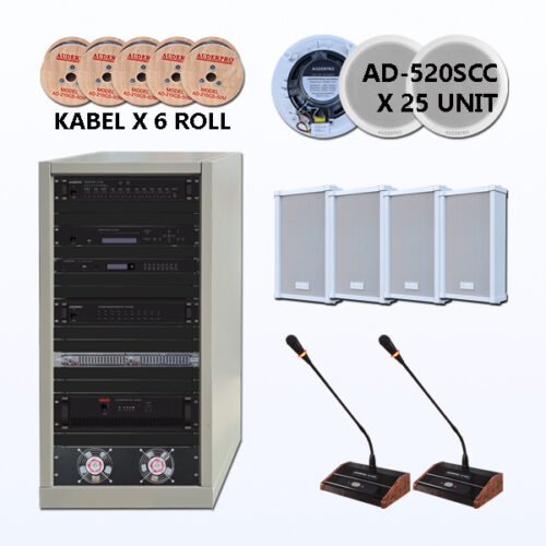 Paket BPG-10 Sound System Paging + BGM Musik AUDERPRO Produk Original Garansi Resmi 1 Tahun