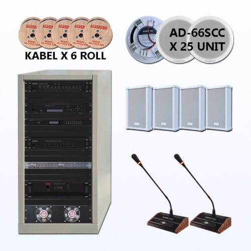 Paket BPG-12 Sound System Paging + BGM Musik AUDERPRO Produk Original Garansi Resmi 1 Tahun