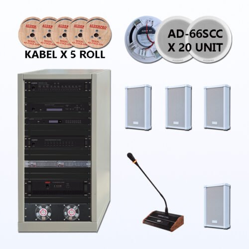 Paket BPG-14 Sound System Paging + BGM Musik AUDERPRO Produk Original Garansi Resmi 1 Tahun