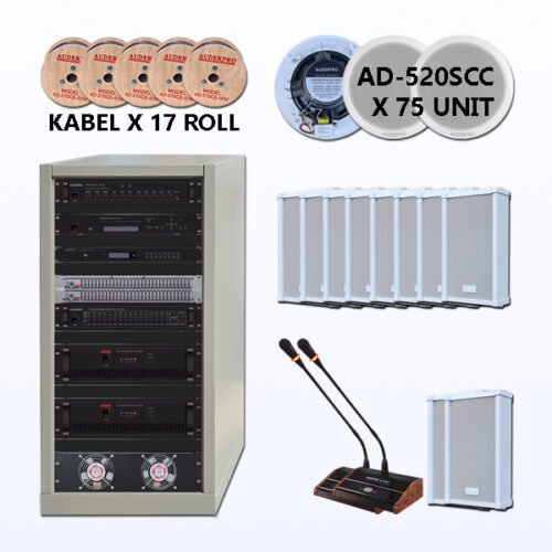 Paket BPG-2 Sound System Paging + BGM Musik AUDERPRO Produk Original Garansi Resmi 1 Tahun