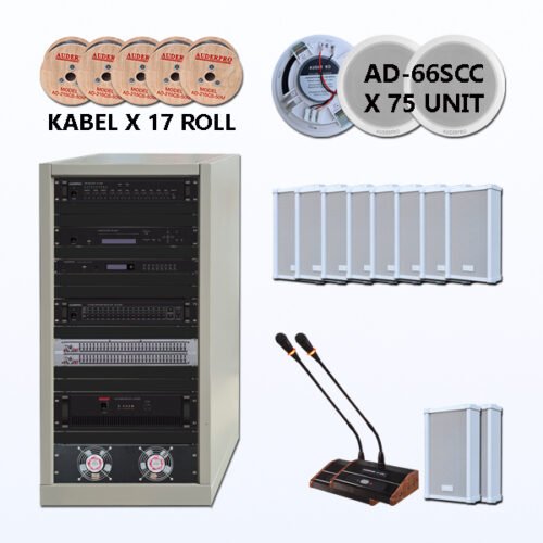 Paket BPG-4 Sound System Paging + BGM Musik AUDERPRO Produk Original Garansi Resmi 1 Tahun