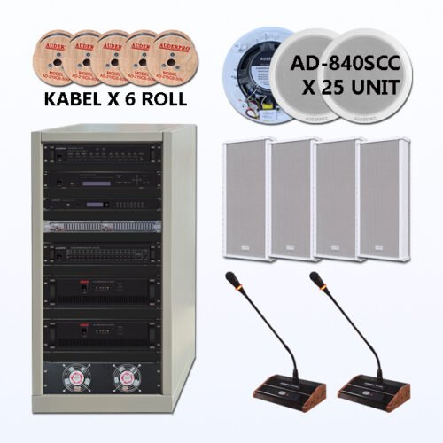 Paket BPG-9 Sound System Paging + BGM Musik AUDERPRO Produk Original Garansi Resmi 1 Tahun