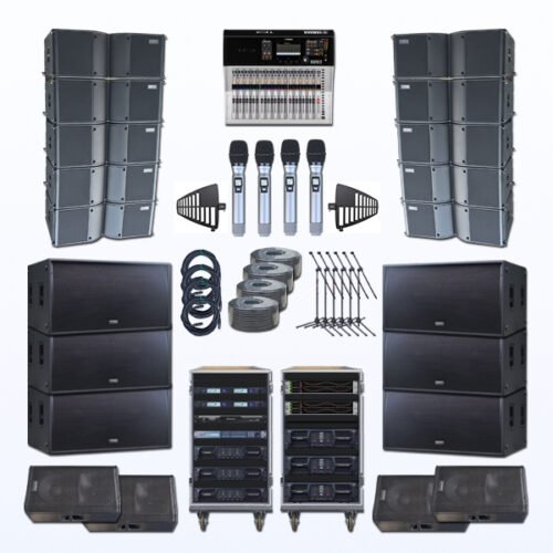 Paket BLP-4 Professional Sound System Line Array AUDERPRO Untuk Live Musik & Band Indoor & Outdoor