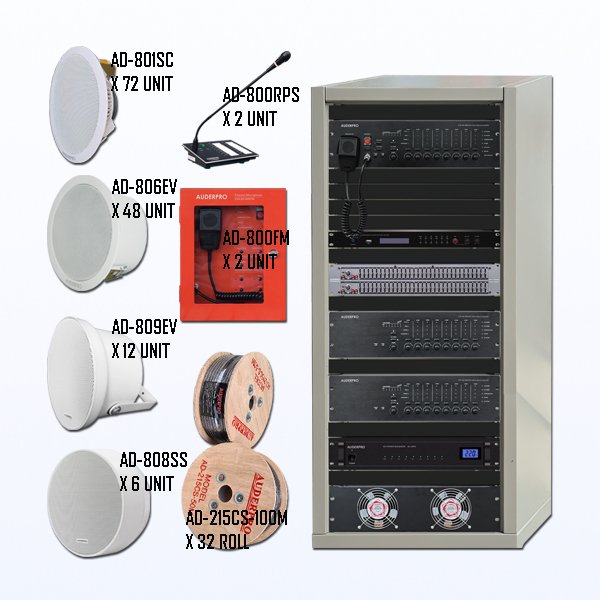 PAKET EVA-2 EVACUATION PAGING AUDERPRO AD-800 BLADIO STORE