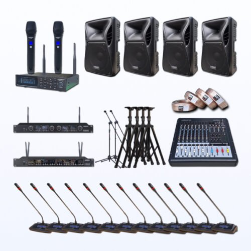 Paket BK-4 Mic Meja Wireless AUDERPRO AP-949WMT Frekuensi UHF Digital – Tanpa System Chairman