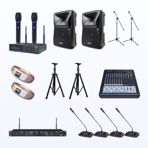 Paket BK-7 Mic Meja Wireless AUDERPRO AP-949WMT Frekuensi UHF Digital – Tanpa System Chairman