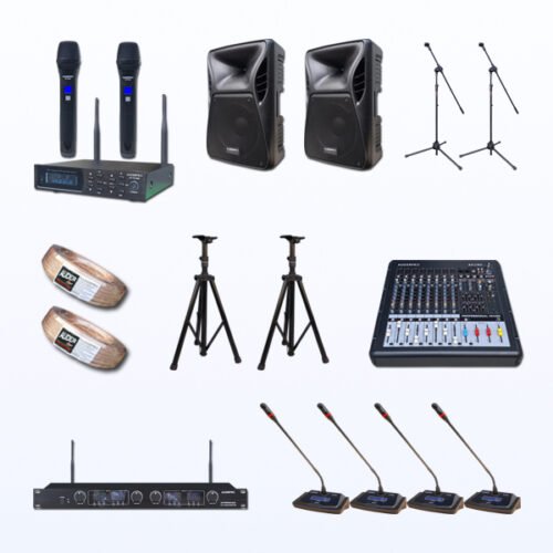 Paket BK-8 Mic Meja Wireless AUDERPRO AP-949WMT Frekuensi UHF Digital – Tanpa System Chairman