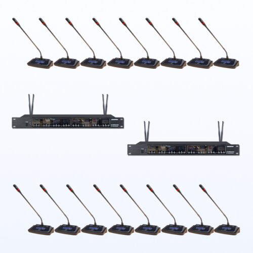 Paket BK-9 Mic Meja Wireless AUDERPRO AP-949WMT Frekuensi UHF Digital – Tanpa System Chairman