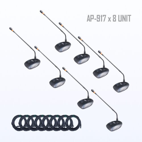Paket BM-11 Mic Meja Kabel AUDERPRO AP-917 Support Phantom & Baterai – Tanpa System Chairman