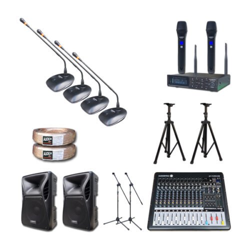 Paket BM-3 Mic Meja Kabel AUDERPRO AP-917 Support Phantom & Baterai – Tanpa System Chairman