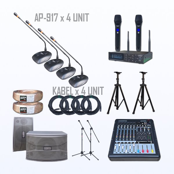 PAKET BM8 MIC RAPAT KABEL AUDERPRO AP-917
