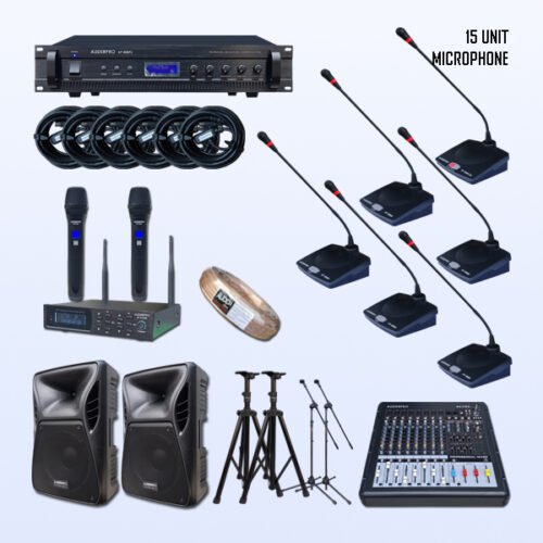 Paket BMC-3 Mic Conference Kabel AUDERPRO AP-808 Produk Original Support System Chairman