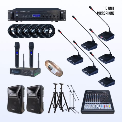 Paket BMC-4 Mic Conference Kabel AUDERPRO AP-808 Produk Original Support System Chairman