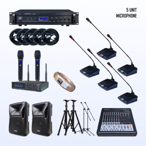 Paket BMC-5 Mic Conference Kabel AUDERPRO AP-808 Produk Original Support System Chairman