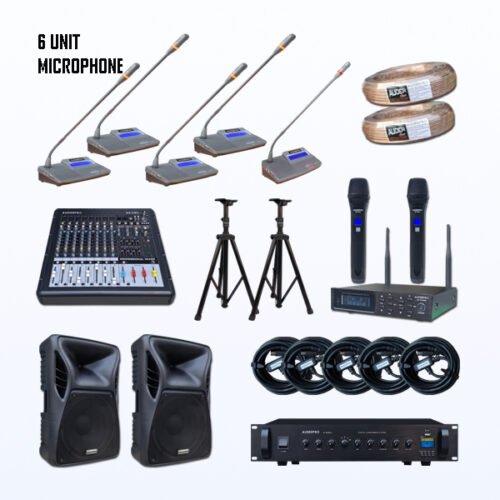 Paket BMP-6 Mic Conference Kabel AUDERPRO AP-809 Digital Produk Original Support System Chairman